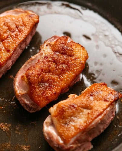 Pan-Seared Duck Breast with Peach Hoisin Sriracha Sauce (Crispy, Juicy, Gourmet)
