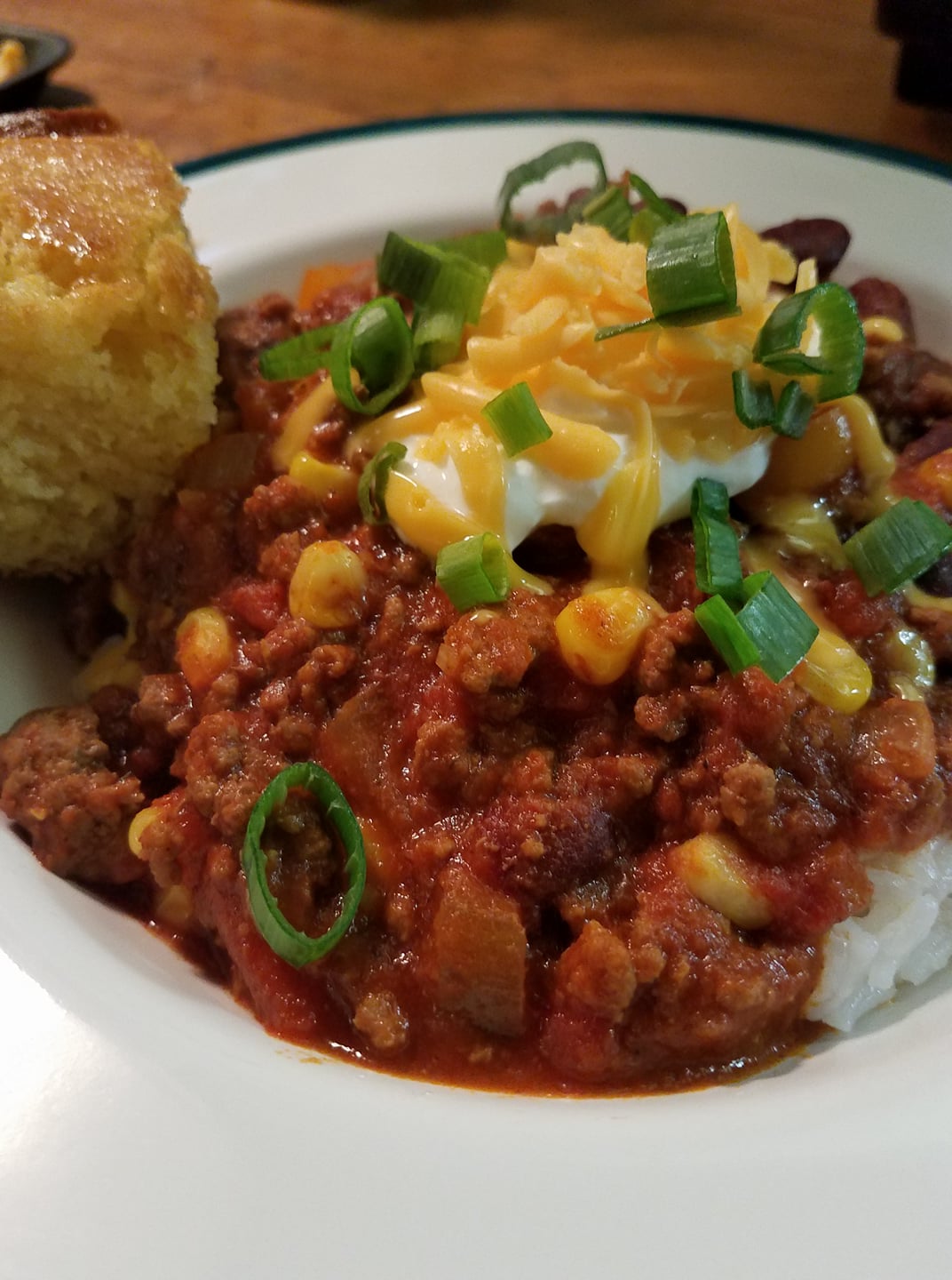 Quick Texas Chili and Jasmine rice