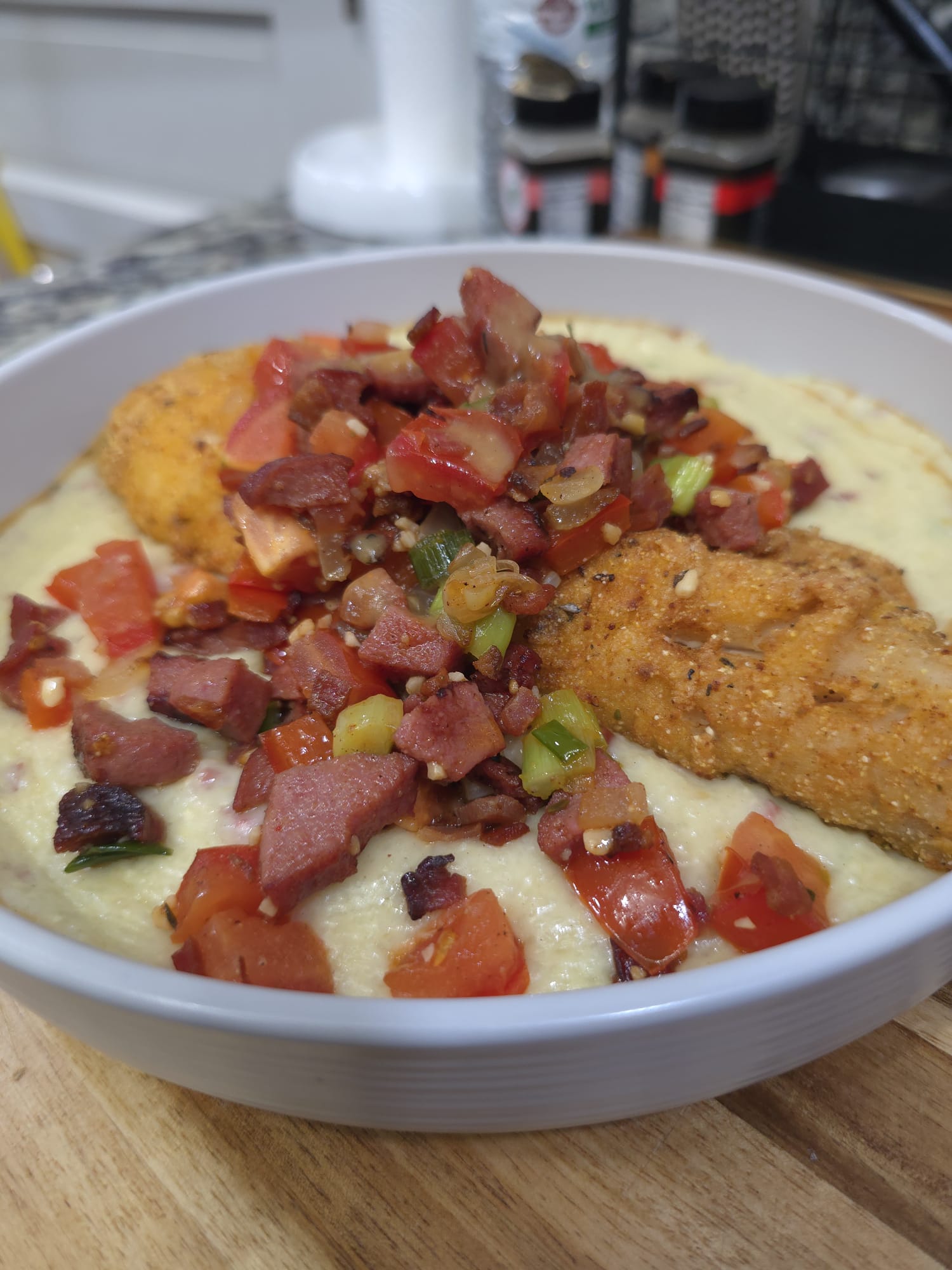 Fish and Savory Grits