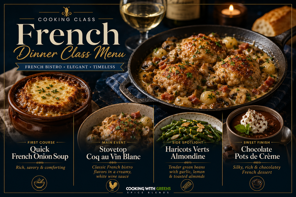 French Dinner Class Menu
