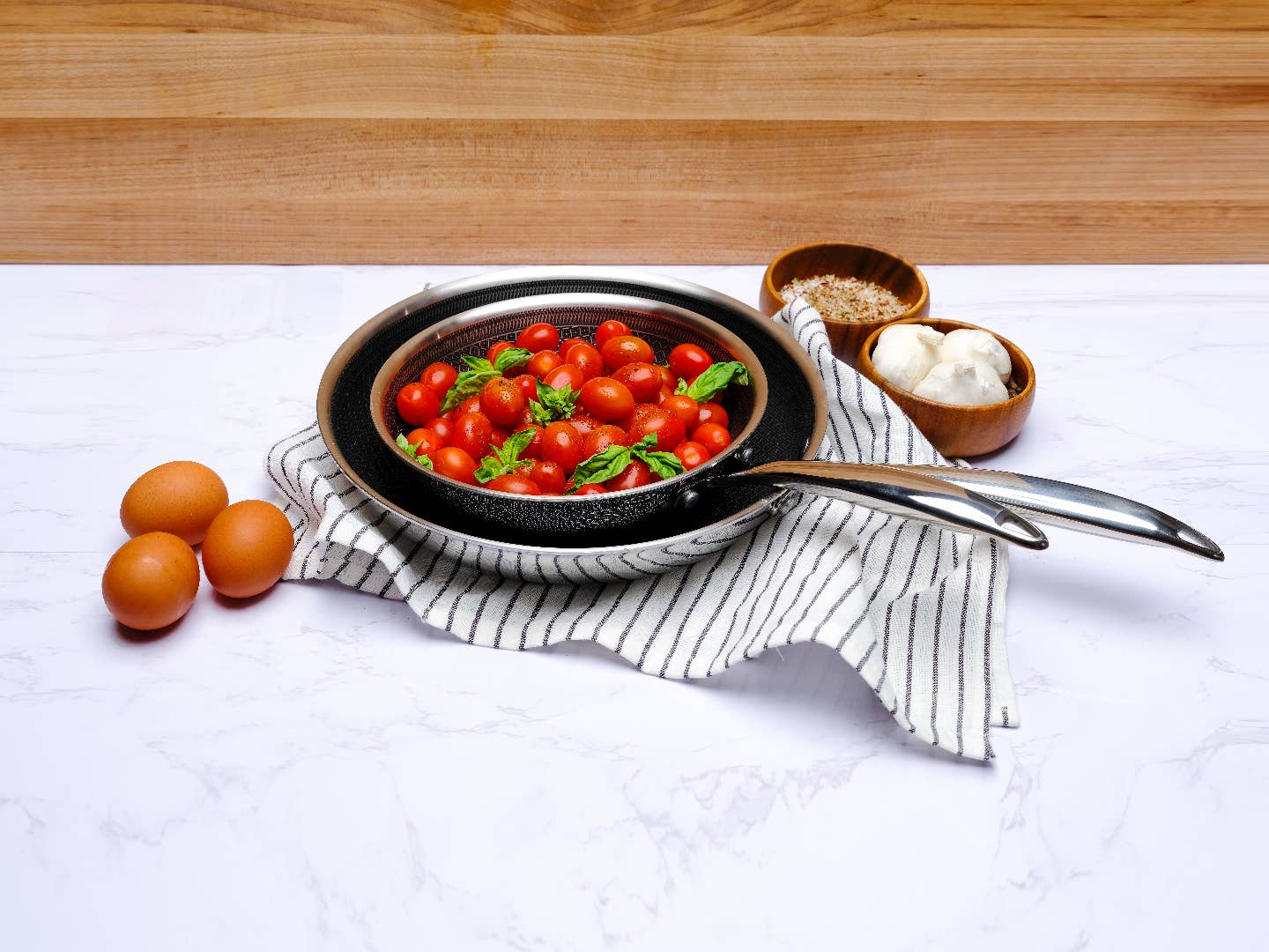 8" Diamond Oven Safe Stainless Steel Tri-Ply Frying Pans