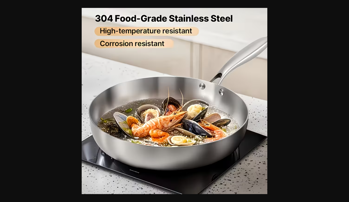 3-Piece Tri-Ply Stainless Steel Frying Pan Set