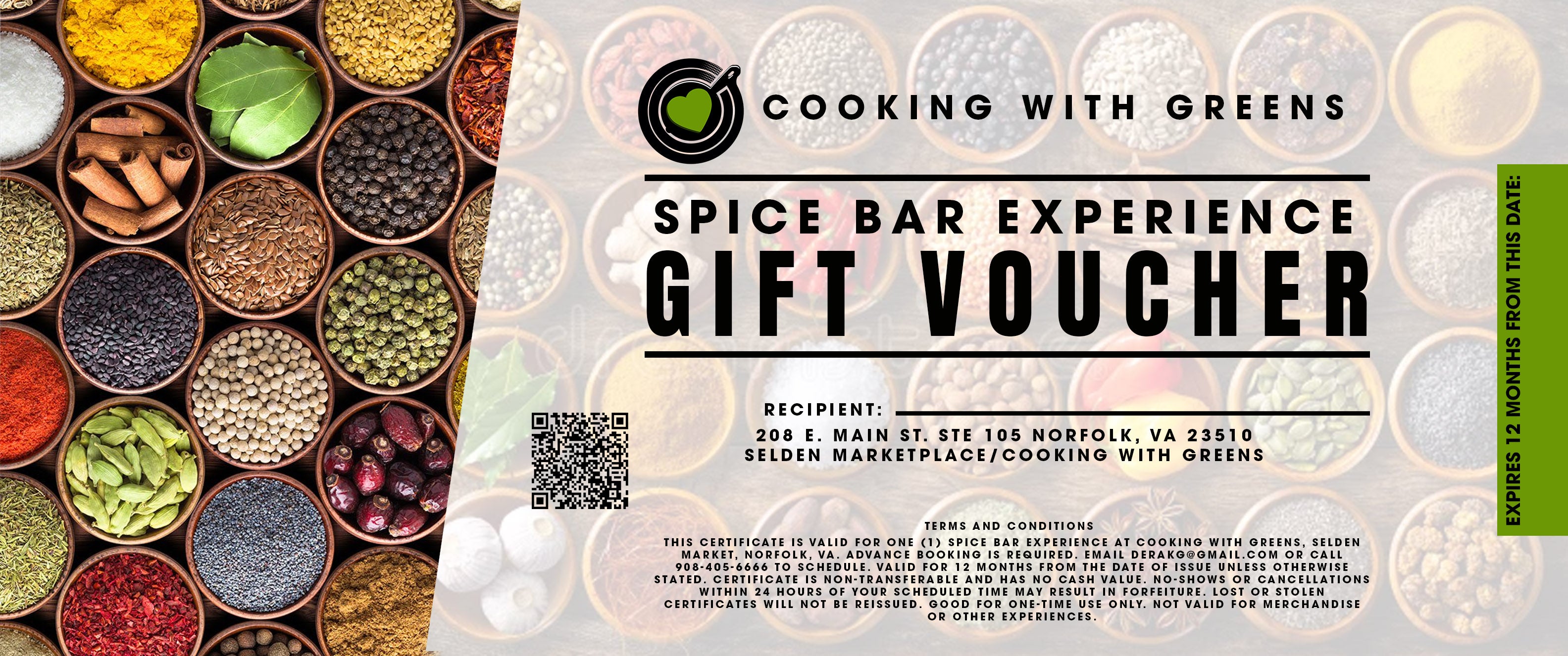 SPICE EXPERIENCE GIFT COUPON