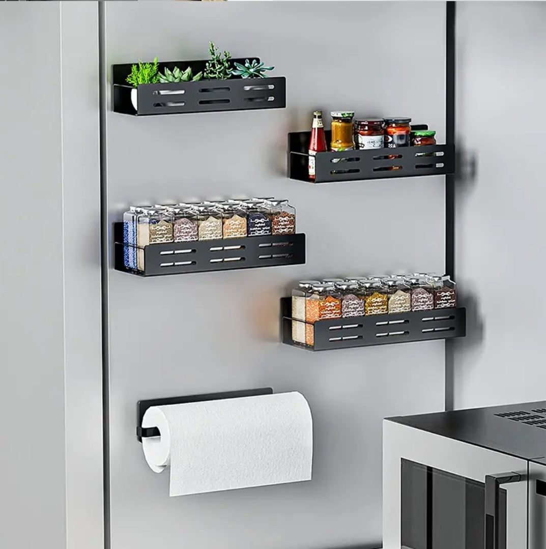 5 Piece Magnetic Spice Rack Set - Fridge & Wall Mount Organizer