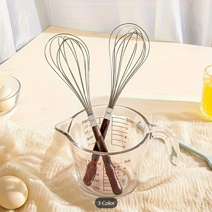 2 Piece Wooden Handle Whisk Set - Kitchen Whisks | Cooking With Greens