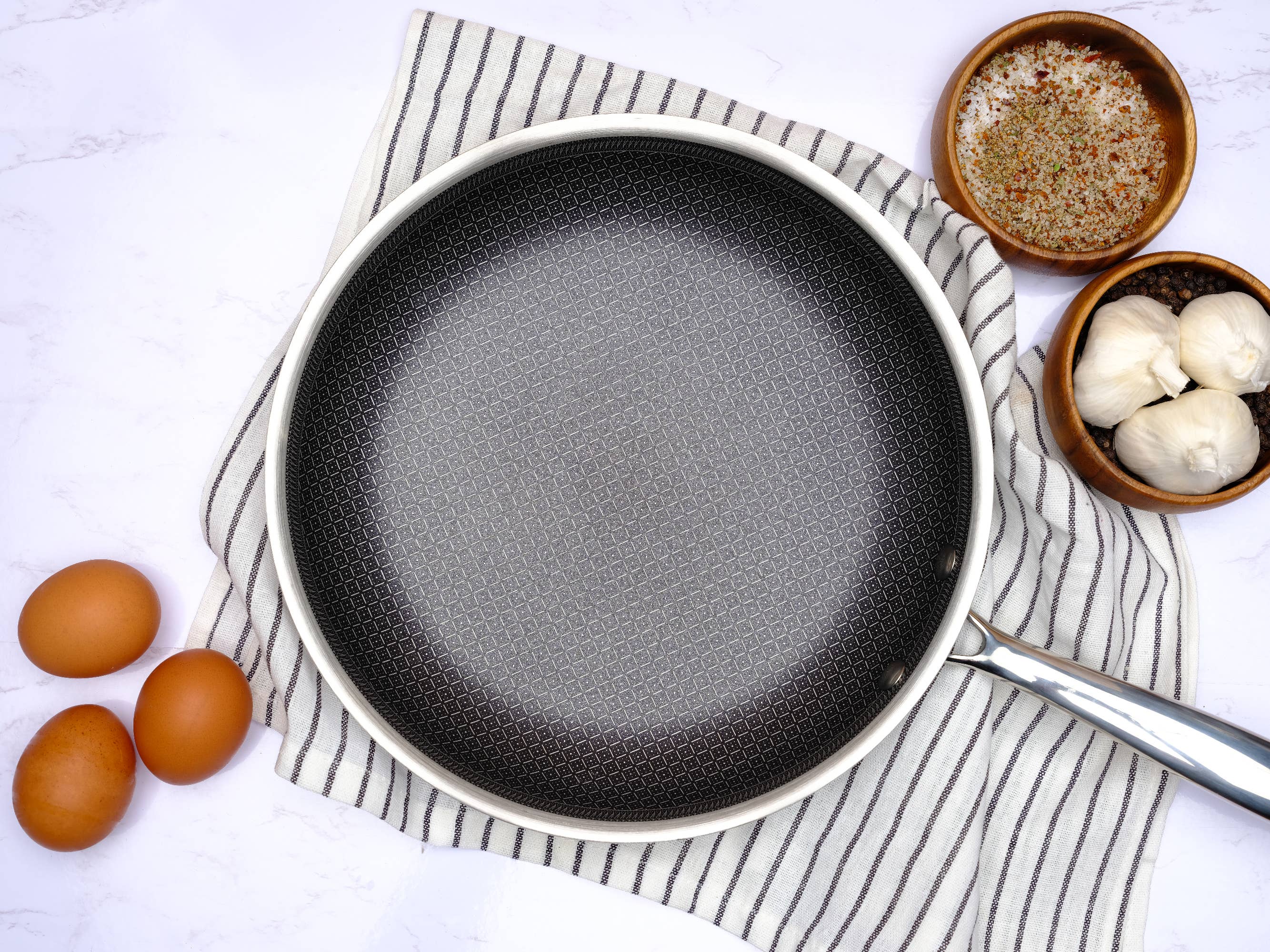 8" Diamond Oven Safe Stainless Steel Tri-Ply Frying Pans