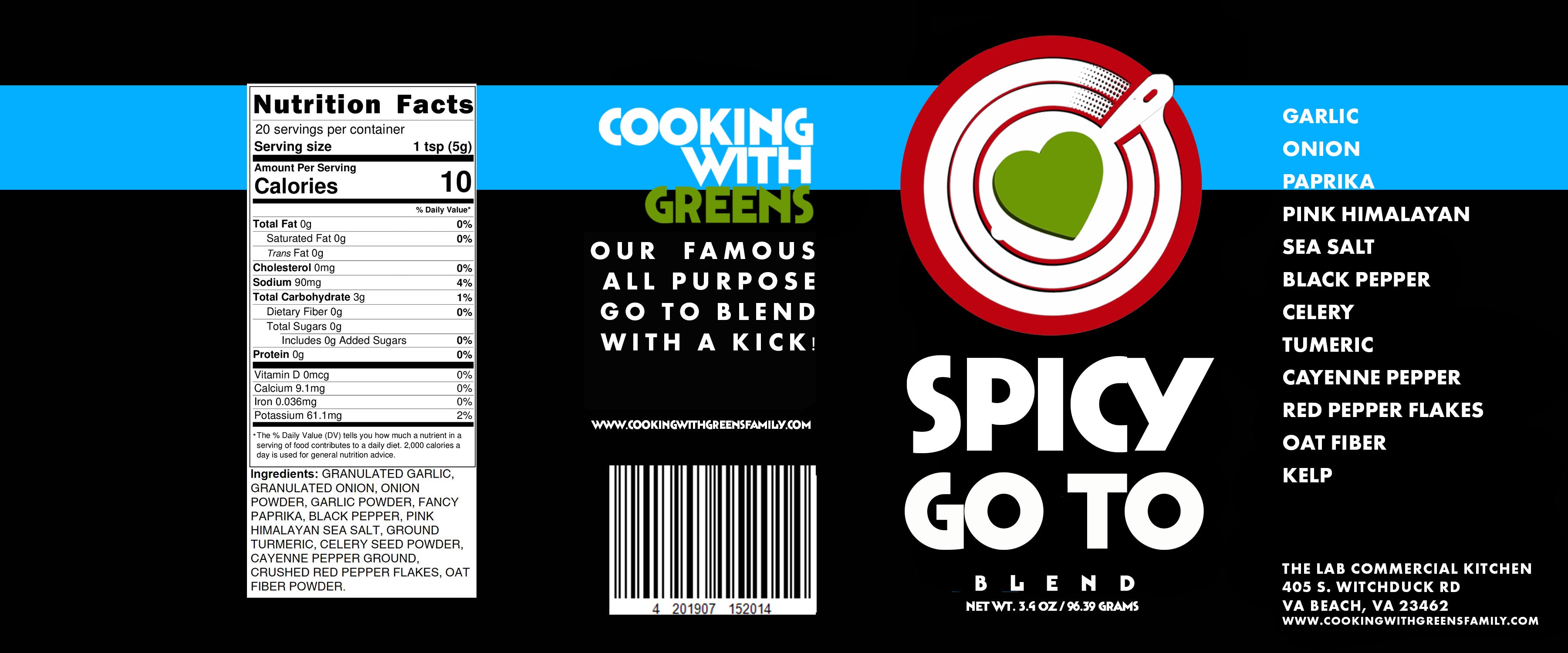 MEGA SPICY GO TO BLEND - All-Purpose Spicy Seasoning | Pink Himalayan Salt | Cooking With Greens