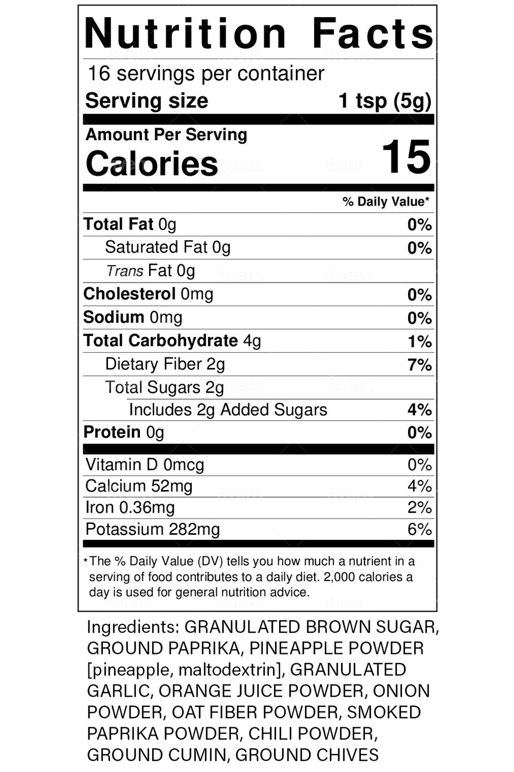 NO SALT HAWAIIAN BLEND