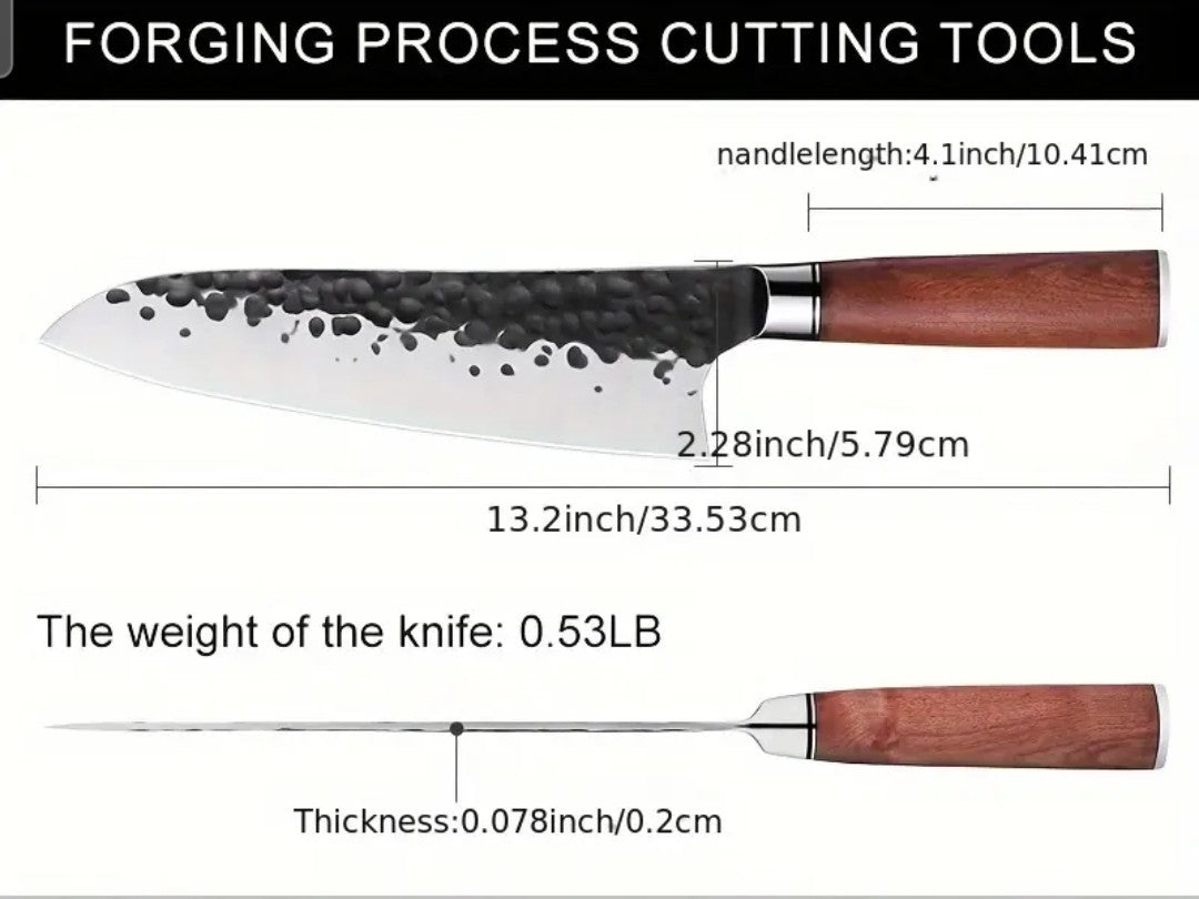 Lotesi Stainless Steel Chef Knife - Professional Kitchen Knife for Precision Cutting