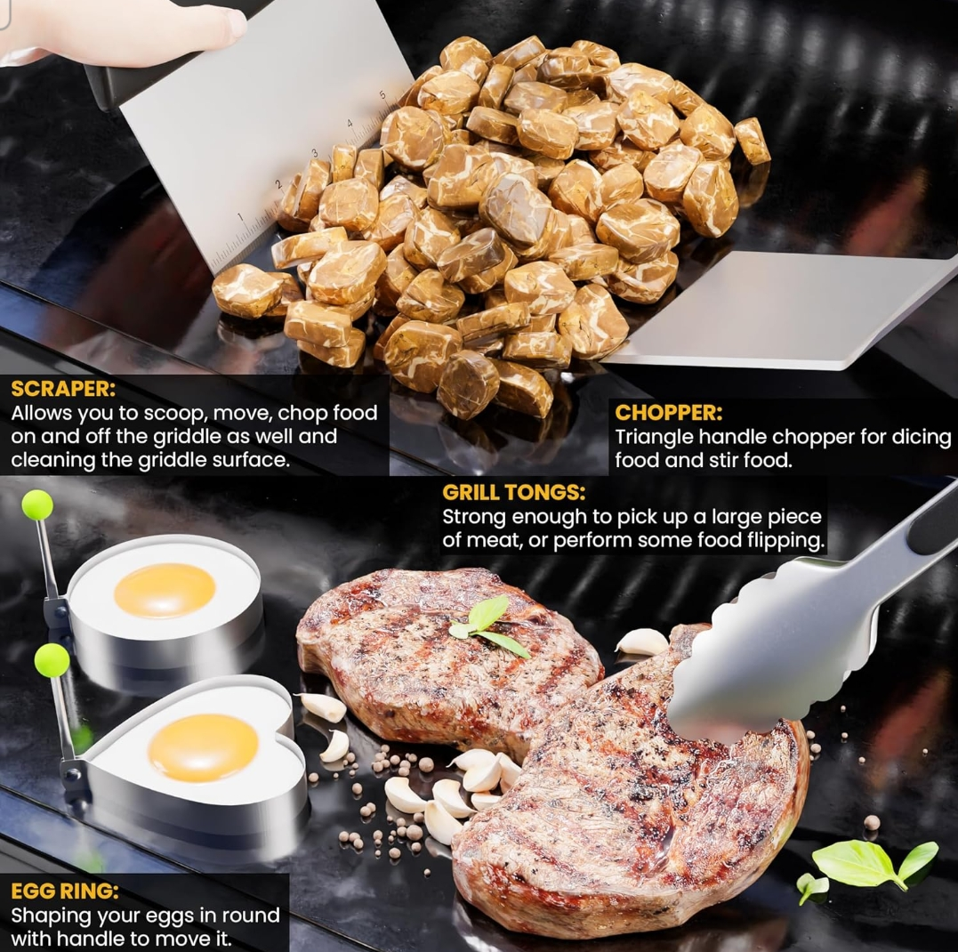 Father's Day Griddle Accessories Kit - 2 Spice Blends + Bonus Gift