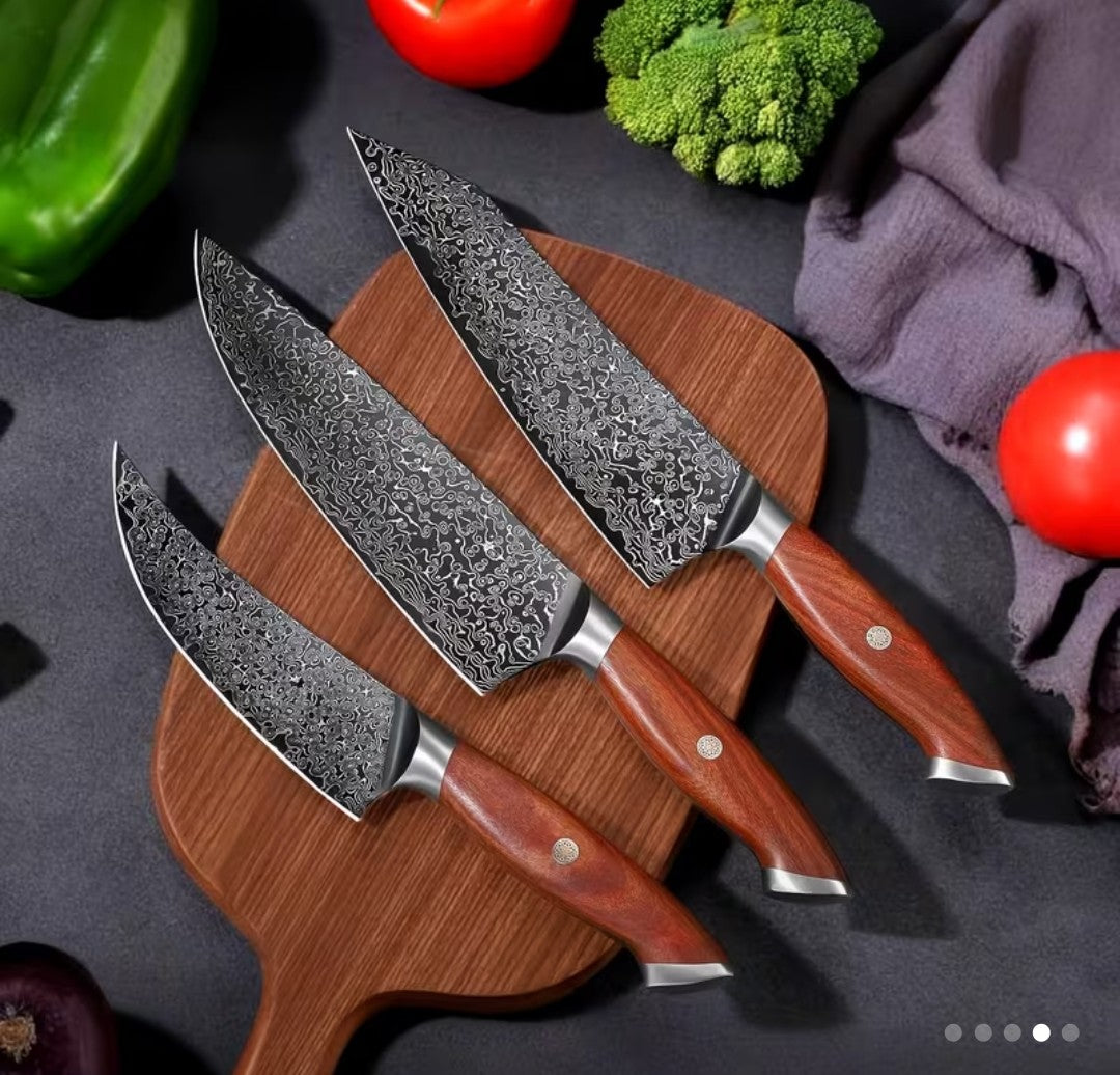 3 pc carbon knife set