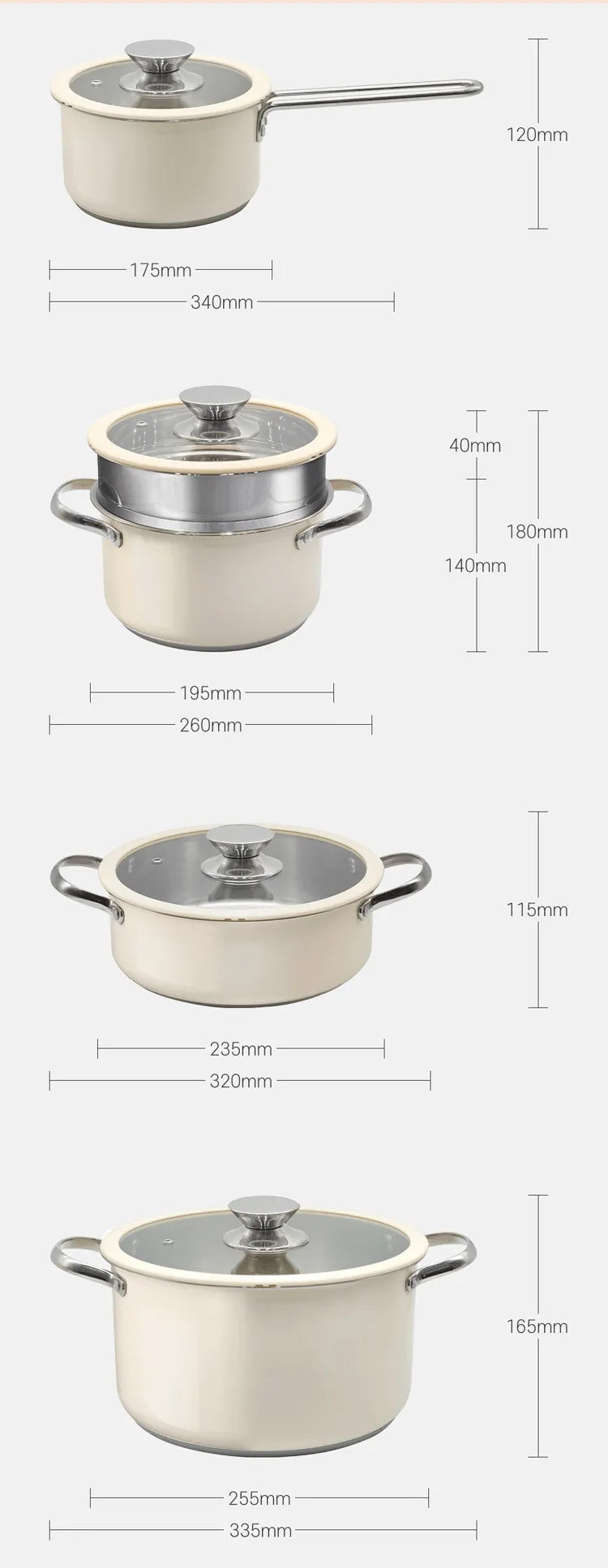 CLOSEOUT!!! CWG 9 PIECE STAINLESS STEEL POT SET (FREE SHIPPING)
