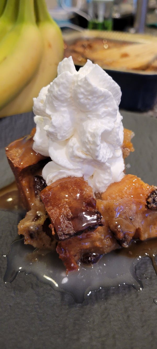 Banana Raisin Bread Pudding