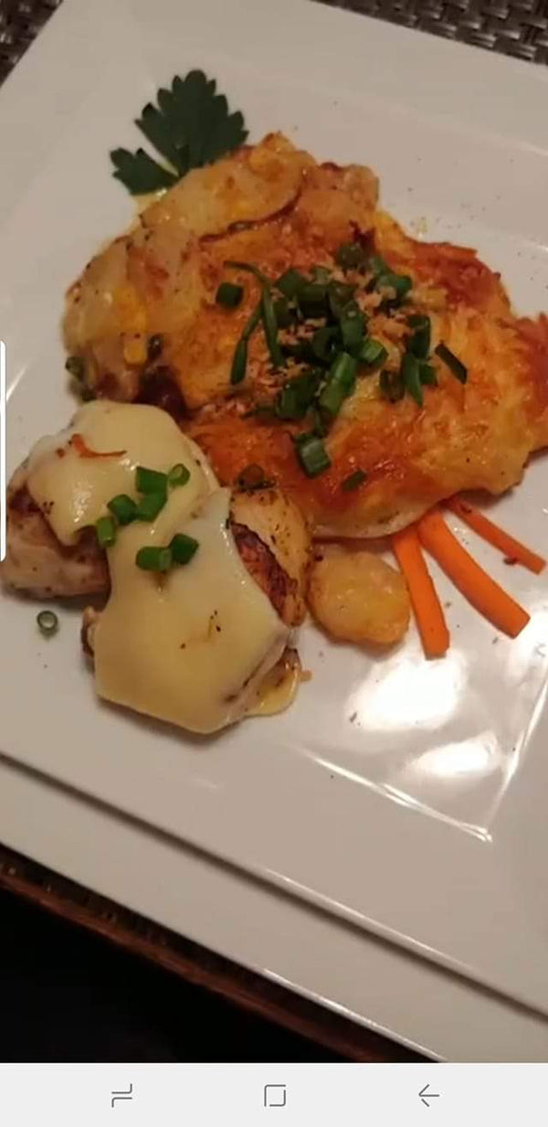 Shrimp Potato and Corn Au Gratin