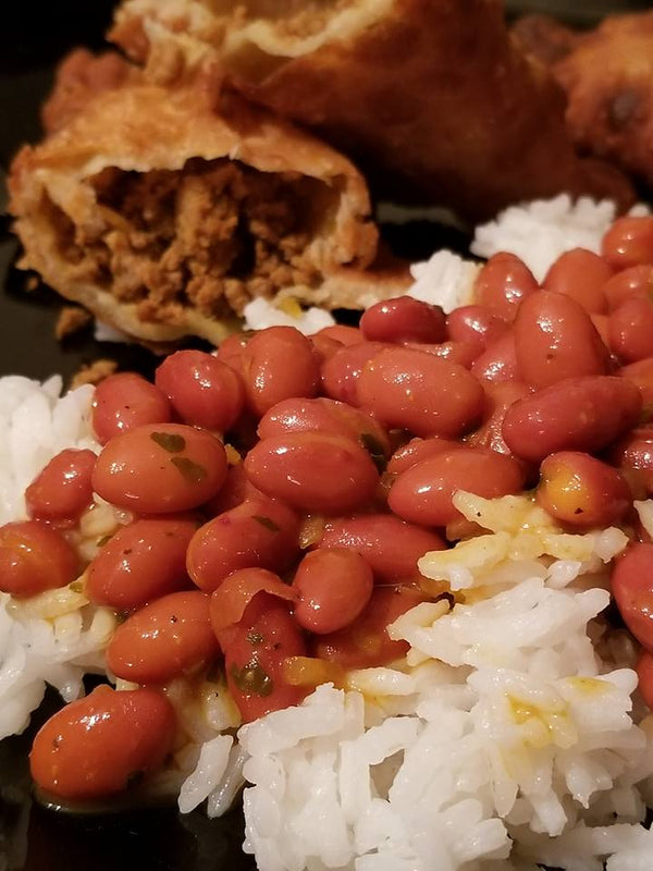 Cary's Beans and Rice with Beef Empanadas