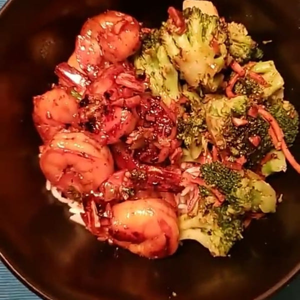 Honey Garlic Shrimp Bowls