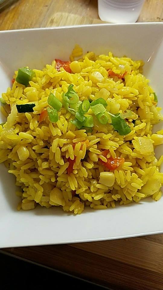 Vegan Yellow Rice and Veggies