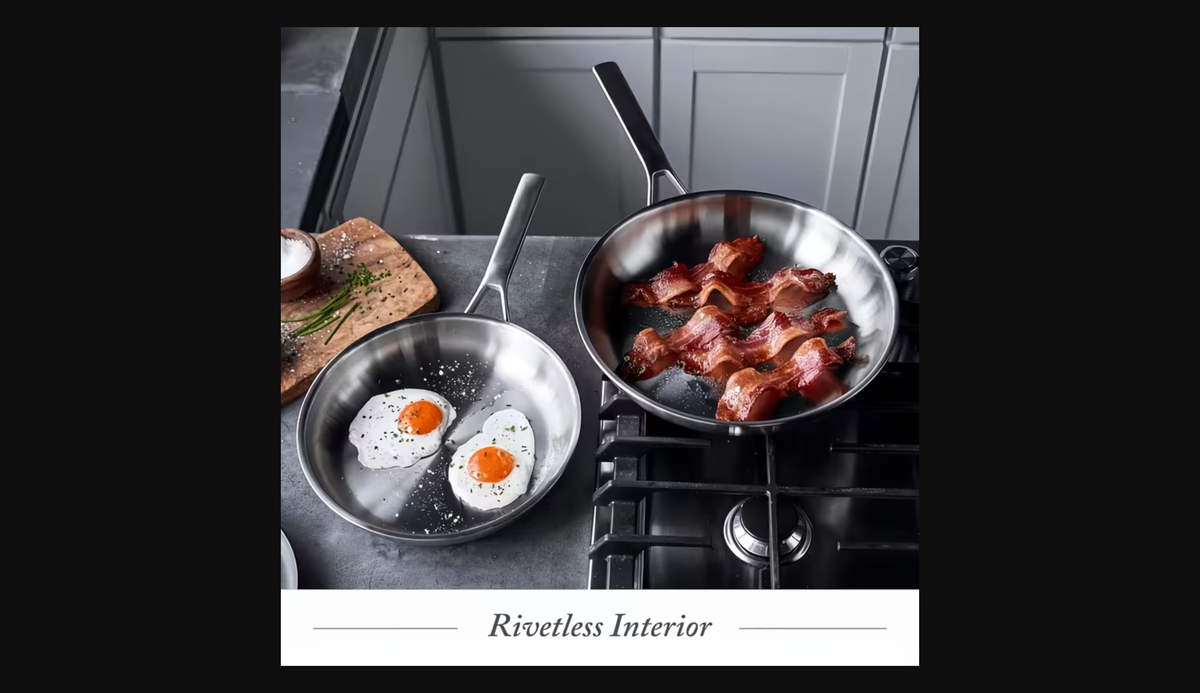 3-Piece Tri-Ply Stainless Steel Frying Pan Set