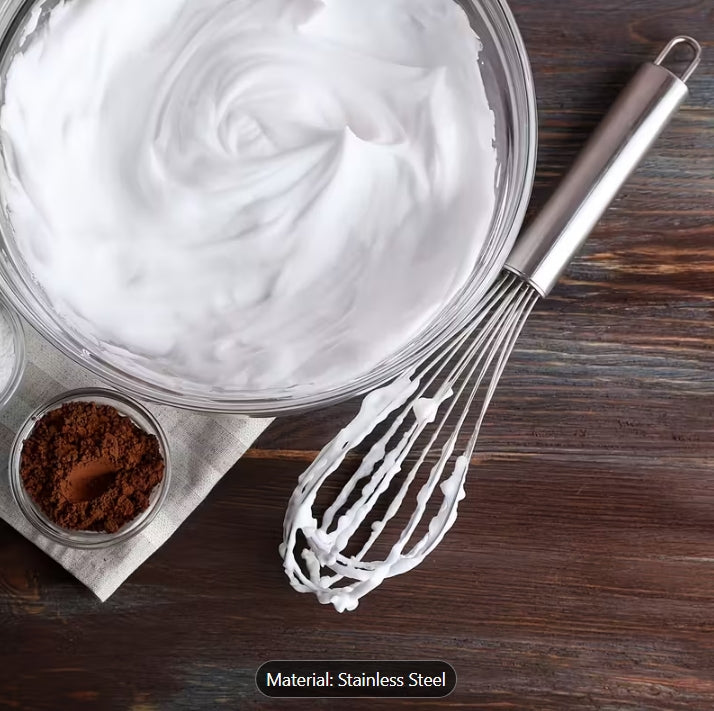 3 Piece Stainless Steel Whisk Set - 8", 10", 12" | Cooking With Greens