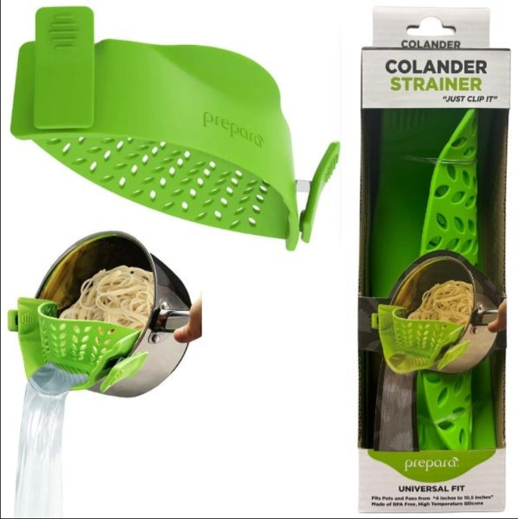 Universal Fit Colander Strainer BPA Free - Prepara Homegoods | Cooking With Greens