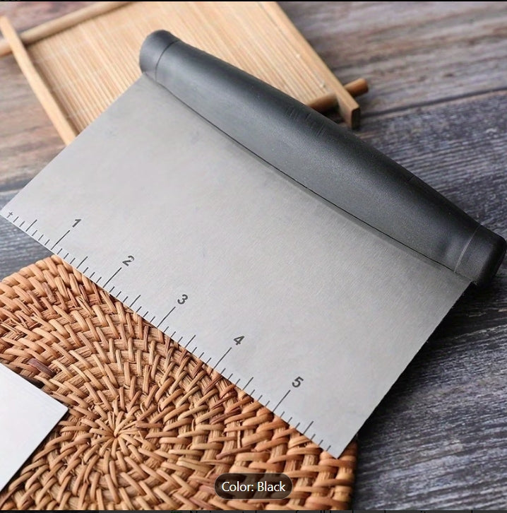 Bench Scraper Set - Stainless Steel Dough Scraper with Bowl Scraper & Brush