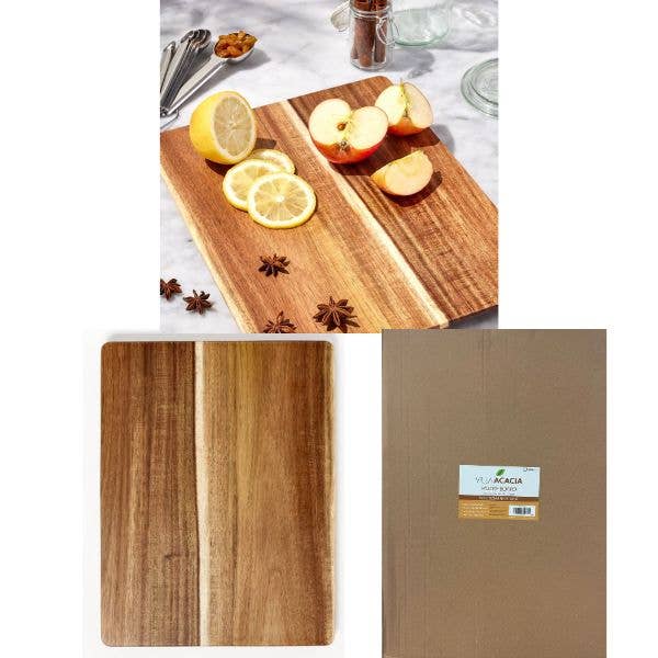 Acaia Wood Pastry Board - 24"x17"x1.5" - Heavy Gauge All