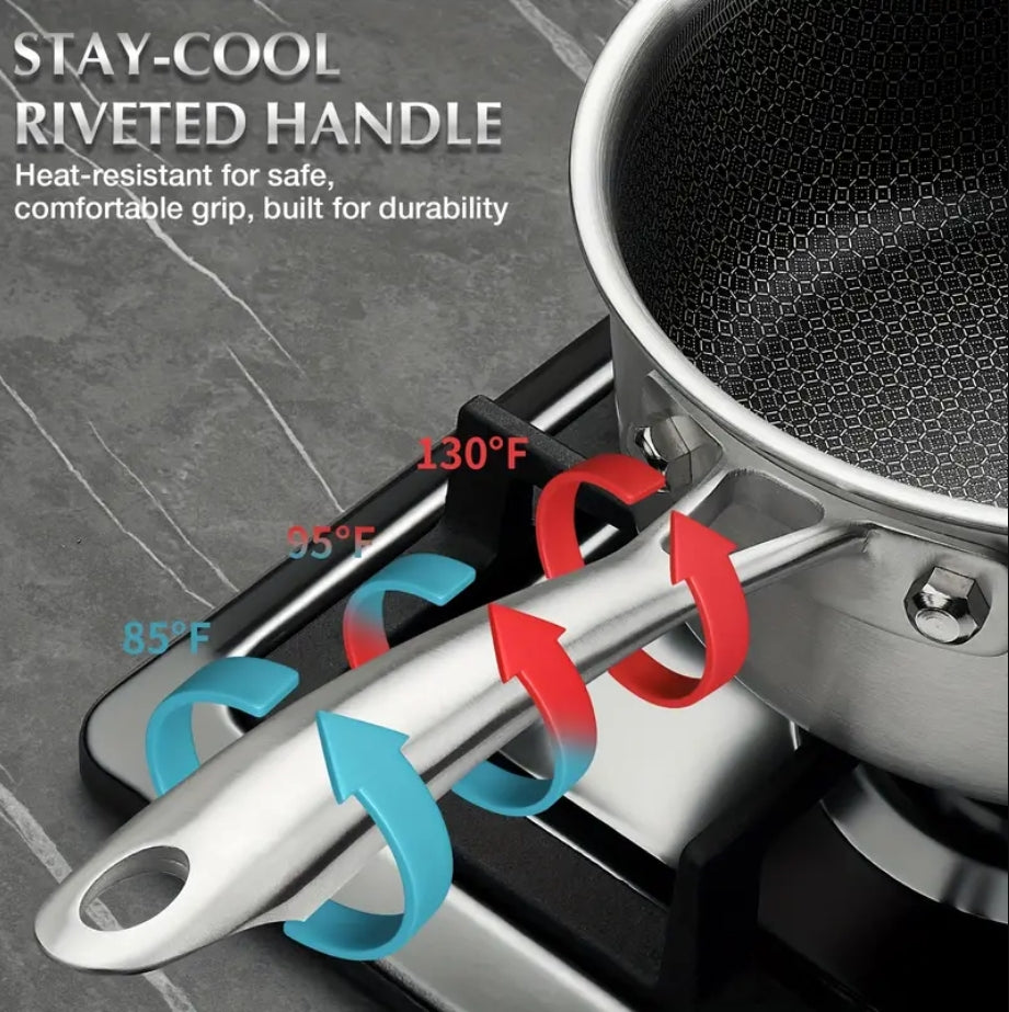 6 pc Nonstick stainless steel pot set