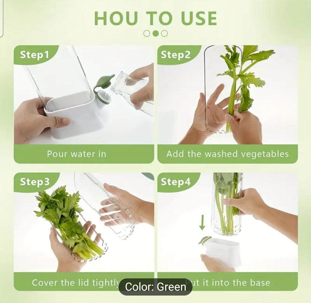 Refrigerator Herb Saver - Keep Fresh Herbs Crisp Longer | Storage Container