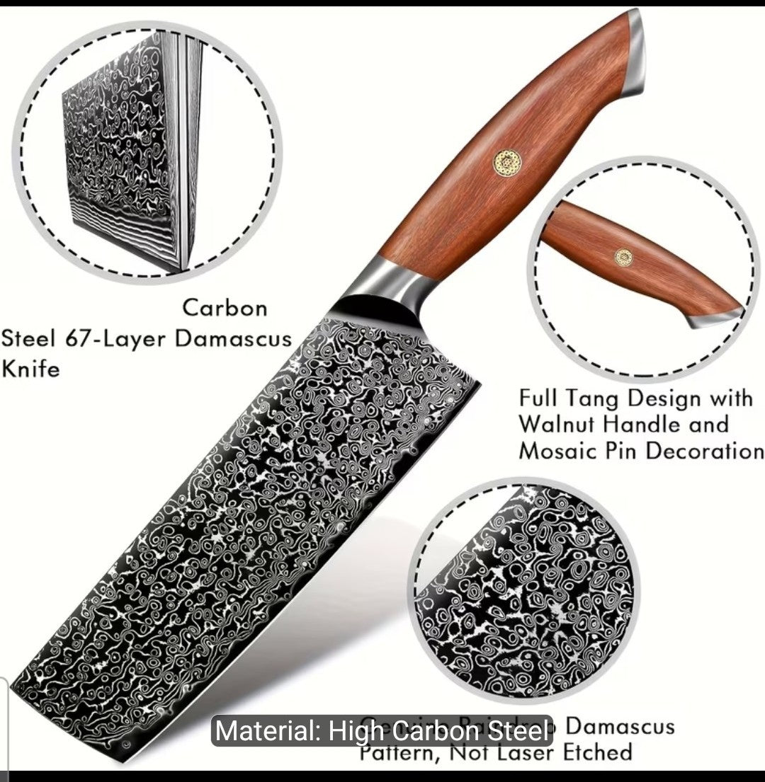 Damascus Nakiri Knife