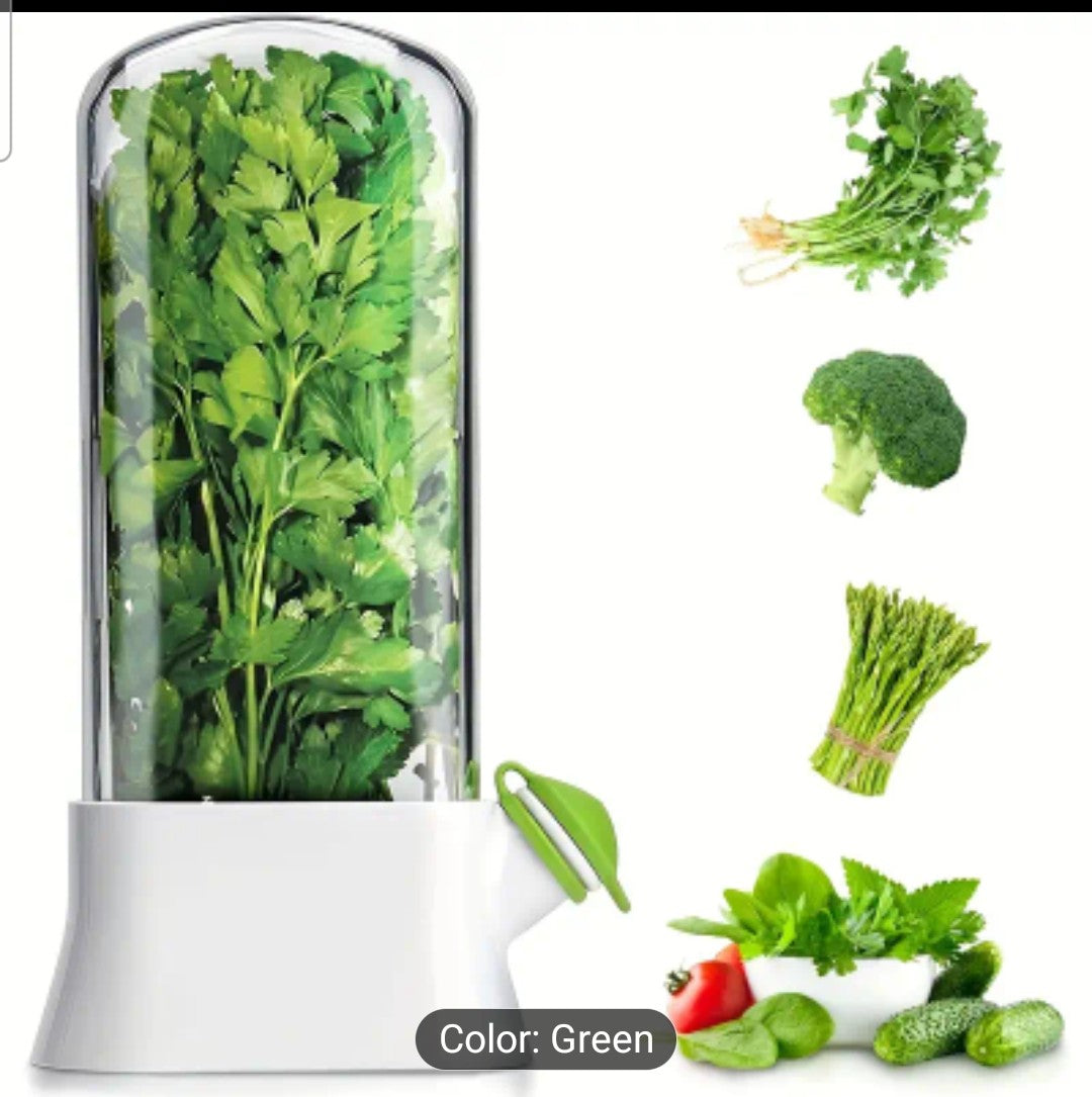 Refrigerator Herb Saver - Keep Fresh Herbs Crisp Longer | Storage Container