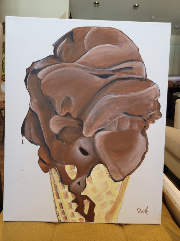 Chocolate cone painting