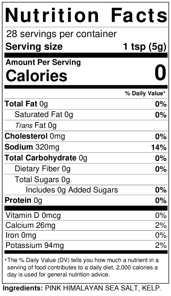 PINK HIMALAYAN SEA SALT w/IODINE