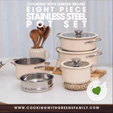 PREORDER: CWG 8 PIECE STAINLESS STEEL POT SET (FREE SHIPPING)