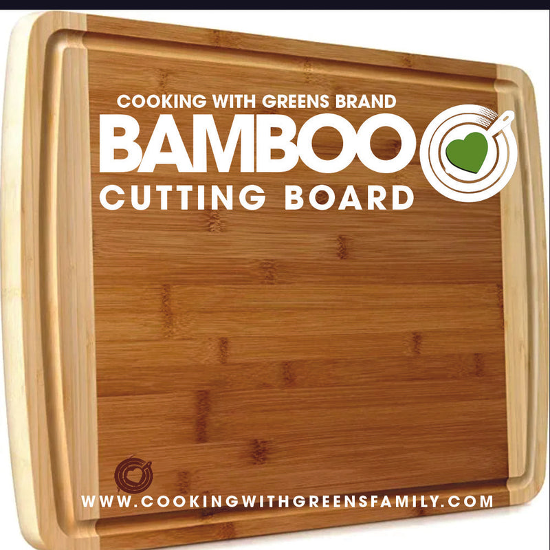 Cutting Boards: Organic Bamboo Cutting Board with Juice Grooves